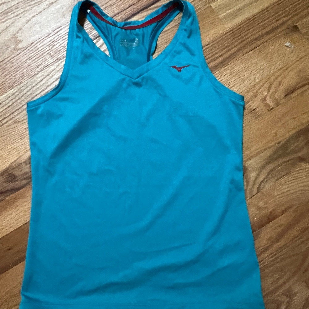 Mizuno teal running top
